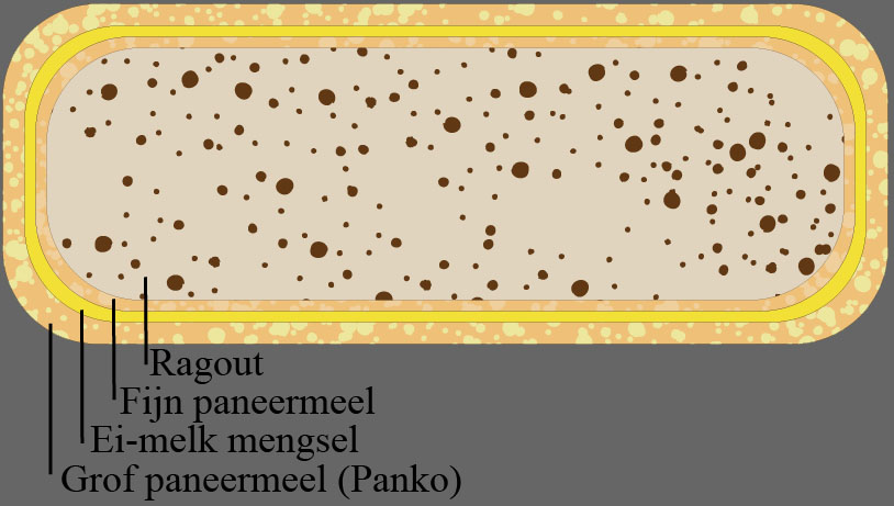 schematische tekening van de anatomie van een kroket.